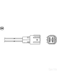 NTK Lambda Sensor / O2 Sensor (NGK 1839) - OZA448-E16