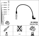 NGK Ignition Cable Kit RC-VW254 (NGK7044)