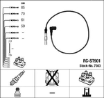 NGK Ignition Cable Kit RC-ST901 (NGK7303)