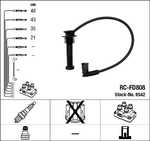 NGK Ignition Cable Kit RC-FD808 (NGK8542)