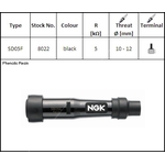 NGK Motorcycle Resistor Spark Plug Cap / Cover SD05F - Black (8022)
