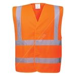 Orange High Visibility Safety Vest / Waistcoat / Bib - EN471 - Small/Medium