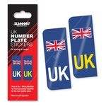 Summit UK Identifier Number Plate Stickers - Front & Rear (CP-8) for European Driving