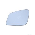 Heated Back Plate Wide Angled Mirror Glass - Summit ASRG-838BH - Fits BMW LHS