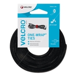 Velcro Brand ONE-WRAP Reusable Ties - Black (VEL-EC60253)