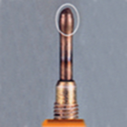 Defective glow plug with enlarged probe tip